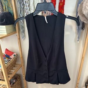Free People Black Vest!